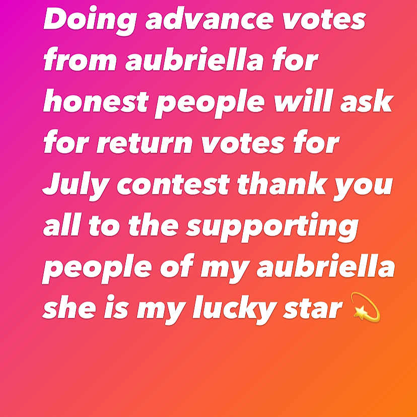 Aubriella is registered to the contest to win money with this photo: brand, carmine, circle, event, font, magenta, pattern, rectangle