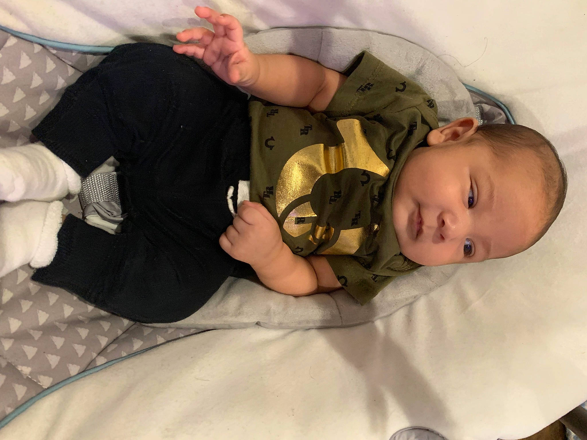 Valentine Kalie Iv joined the competition — help win amazing prizes! baby, baby_products, baby_sleeping, baby_toddler_clothing, bed, bedding, bedtime, child, comfort, gesture, grass, happy, leg, linens, nap, pattern, person, room, sitting, skin