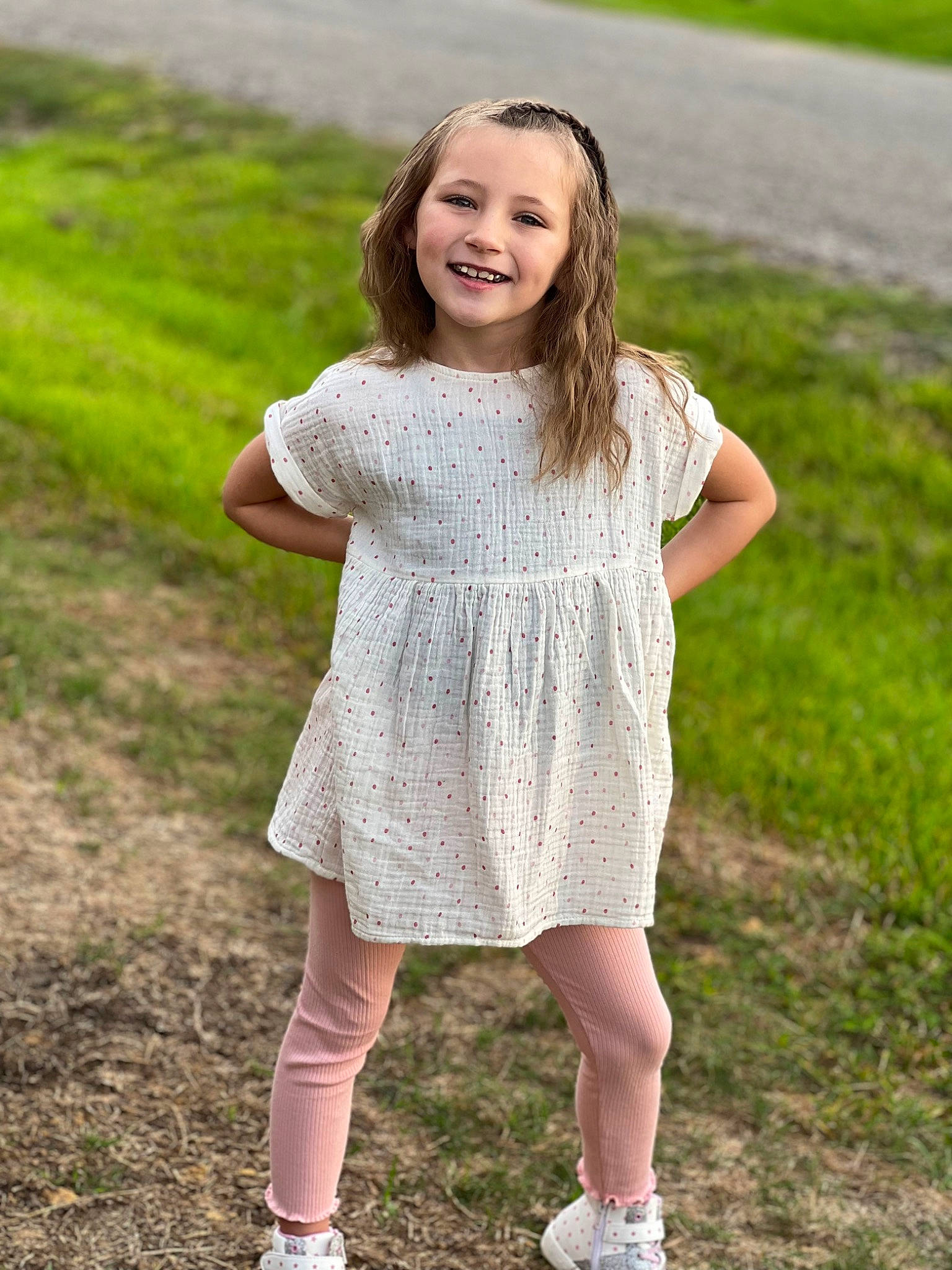 Aryannah is registered to the contest to win money with this photo: beauty, day_dress, face, flash_photography, grass, grass_family, grassland, hair, happy, head, joy, knee, neck, one_piece_garment, people_in_nature, person, plant, skin, sleeve, smile