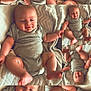 arms, baby, blanket, child, chubby, collage, cute, face, happy, indoor, infant, laying_down, legs, newborn, onesie, pacifier, portrait, skin, smiling, soft_texture