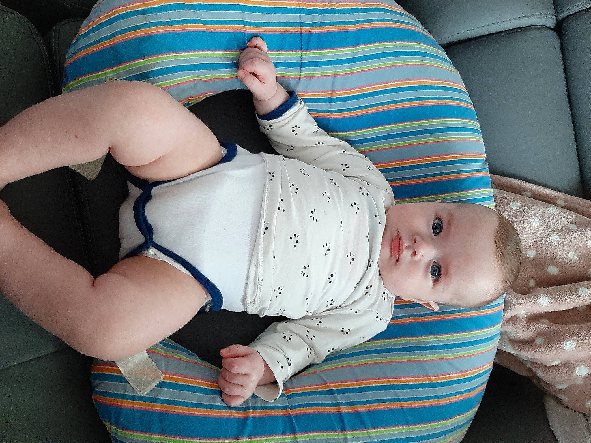 Sacha participe au concours pour gagner de l'argent avec cette photo : arm, baby, baby_toddler_clothing, blue, child, comfort, elbow, finger, hand, human_body, joint, knee, lap, leg, person, stomach, textile, thigh, toddler, waist