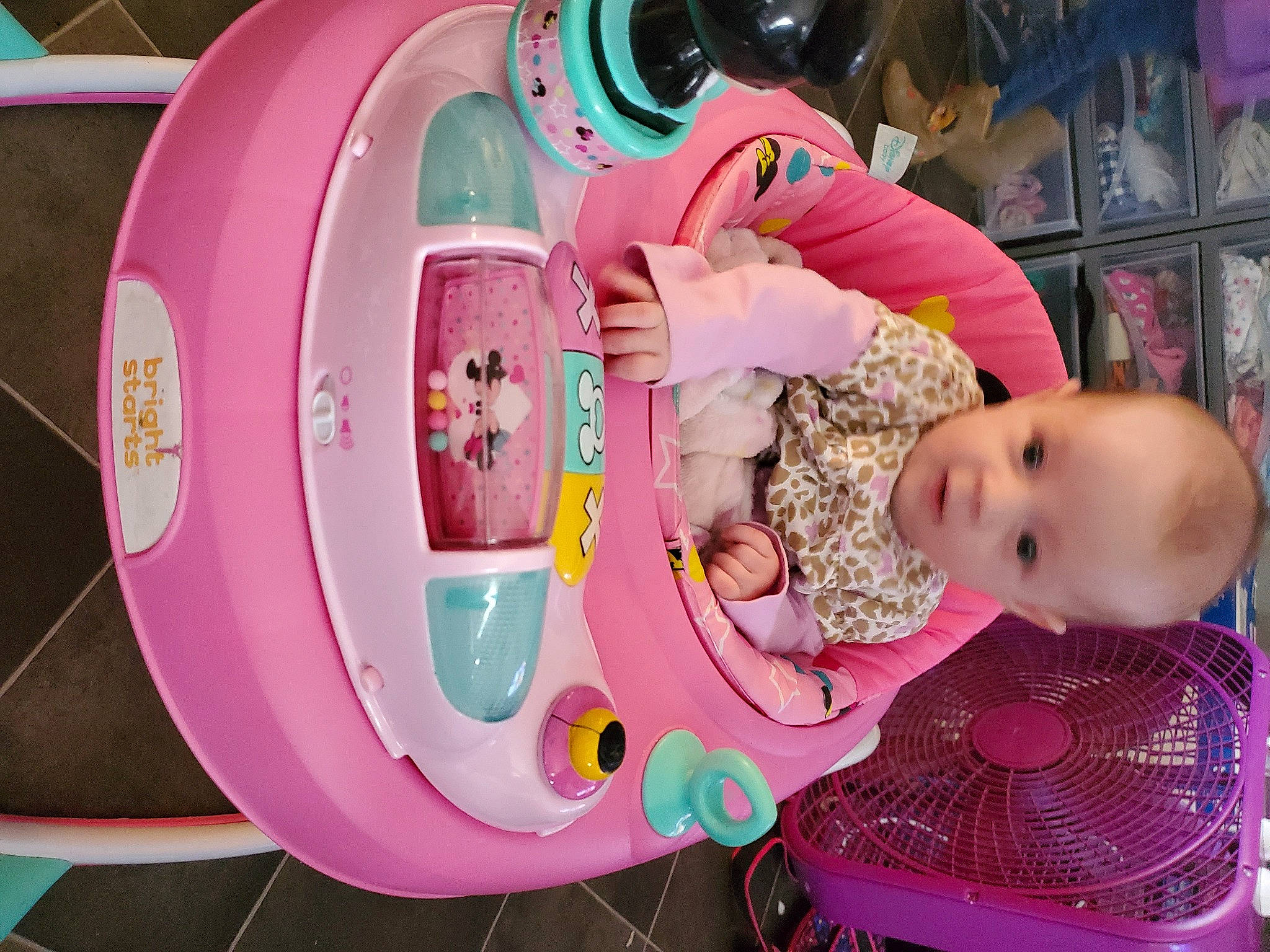 Bethany is registered to the contest to win money with this photo: baby, baby_products, baby_toddler_clothing, baby_toys, child, circle, fun, happy, leisure, machine, magenta, person, pink, plastic, play, purple, recreation, room, shelf, toddler
