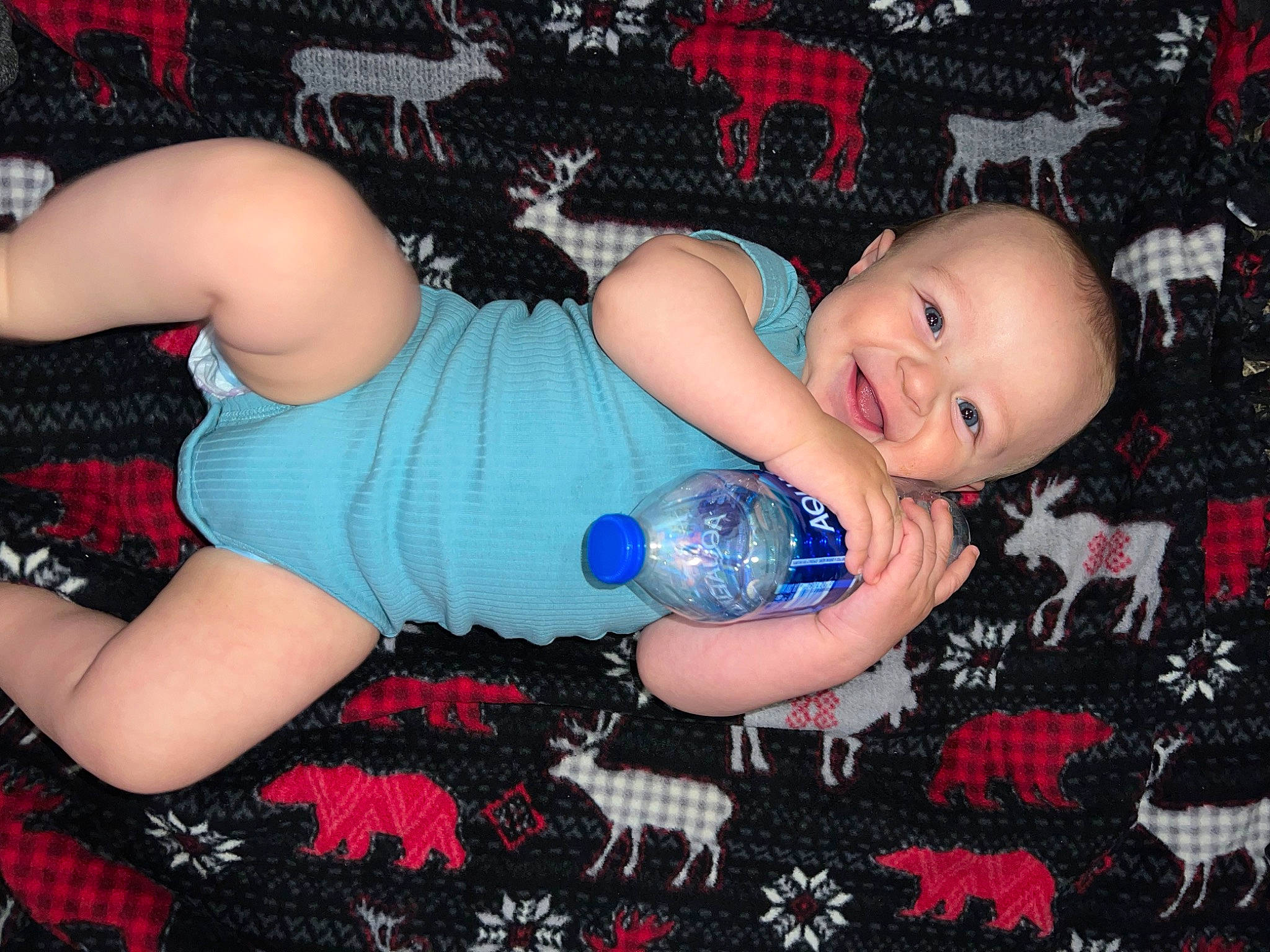 Wyatt is registered to the contest to win money with this photo: baby, baby_toddler_clothing, black, child, cool, electric_blue, event, fun, happy, human_leg, magenta, pattern, person, pink, red, smile, t_shirt, textile, thigh, toddler