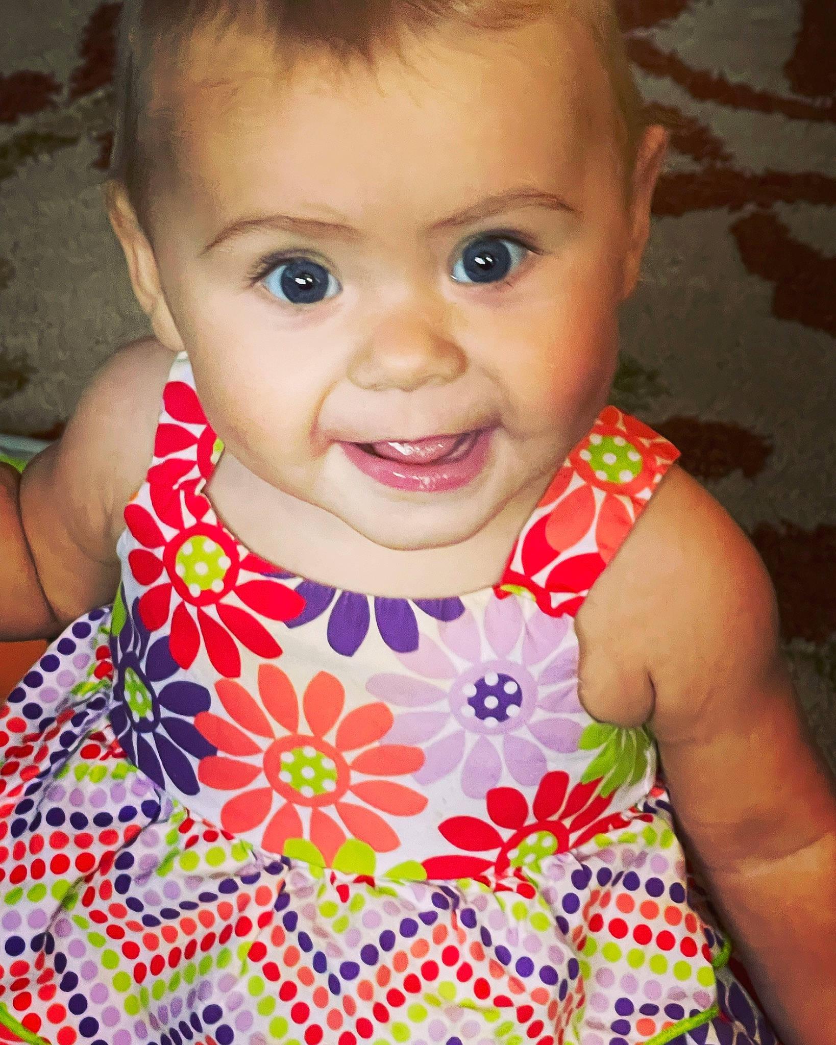 Coraline joined the competition — help win amazing prizes! arm, baby, baby_toddler_clothing, cheek, child, dress, eyelash, facial_expression, fun, happy, iris, joy, lip, neck, nose, person, pink, skin, sleeve, smile