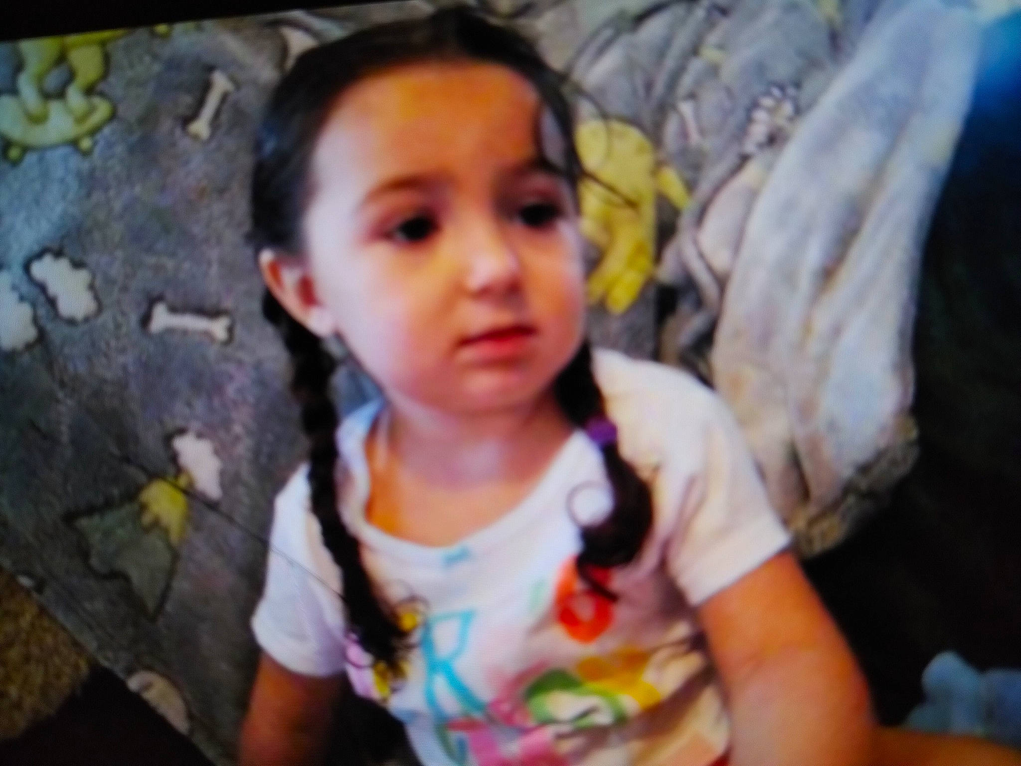 Jenna is registered to the contest to win money with this photo: baby, cheek, child, comfort, cool, ear, eyebrow, eyelash, fun, happy, iris, leisure, nose, person, room, sitting, t_shirt, toddler, vacation