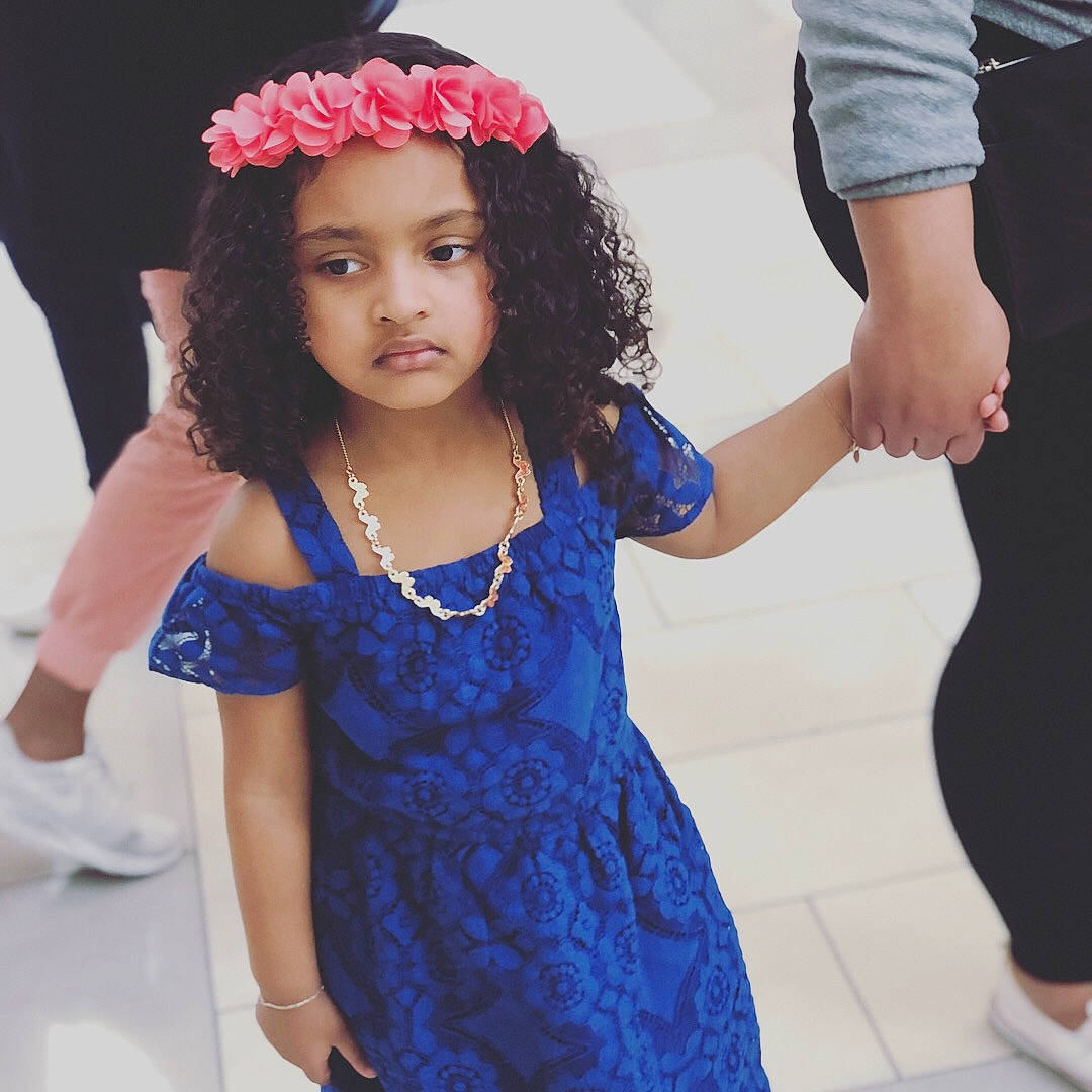 Hazel joined the competition — help win amazing prizes! child, day_dress, dress, fashion, fashion_design, finger, gesture, hair, hairstyle, happy, headpiece, headwear, human, neck, one_piece_garment, people, person, purple, shoulder, sleeve