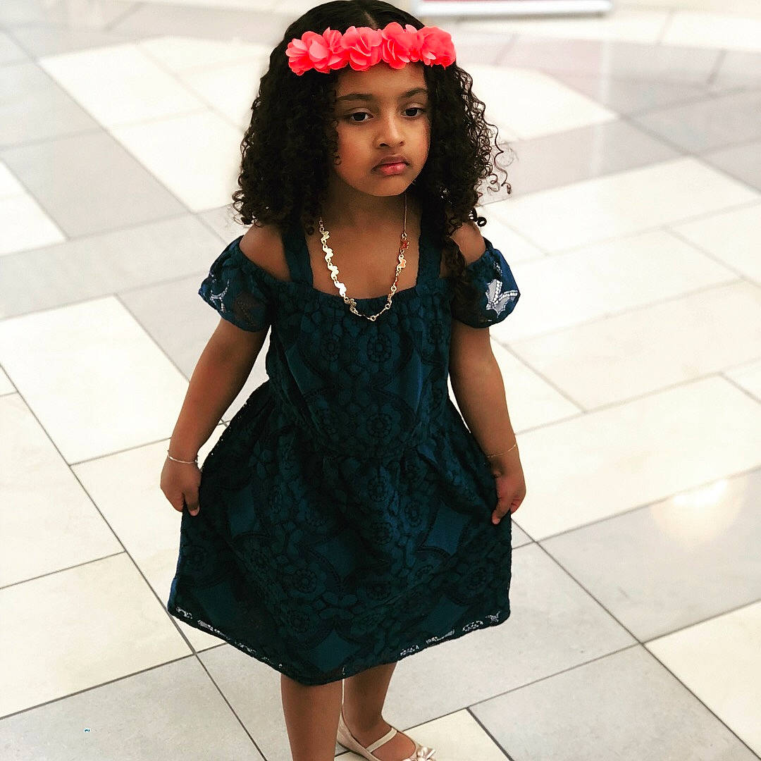 Hazel joined the competition — help win amazing prizes! black_hair, child, cool, day_dress, dress, electric_blue, face, facial_expression, fashion_design, hair, head, headwear, lip, long_hair, neck, one_piece_garment, person, shoulder, skin, sleeve