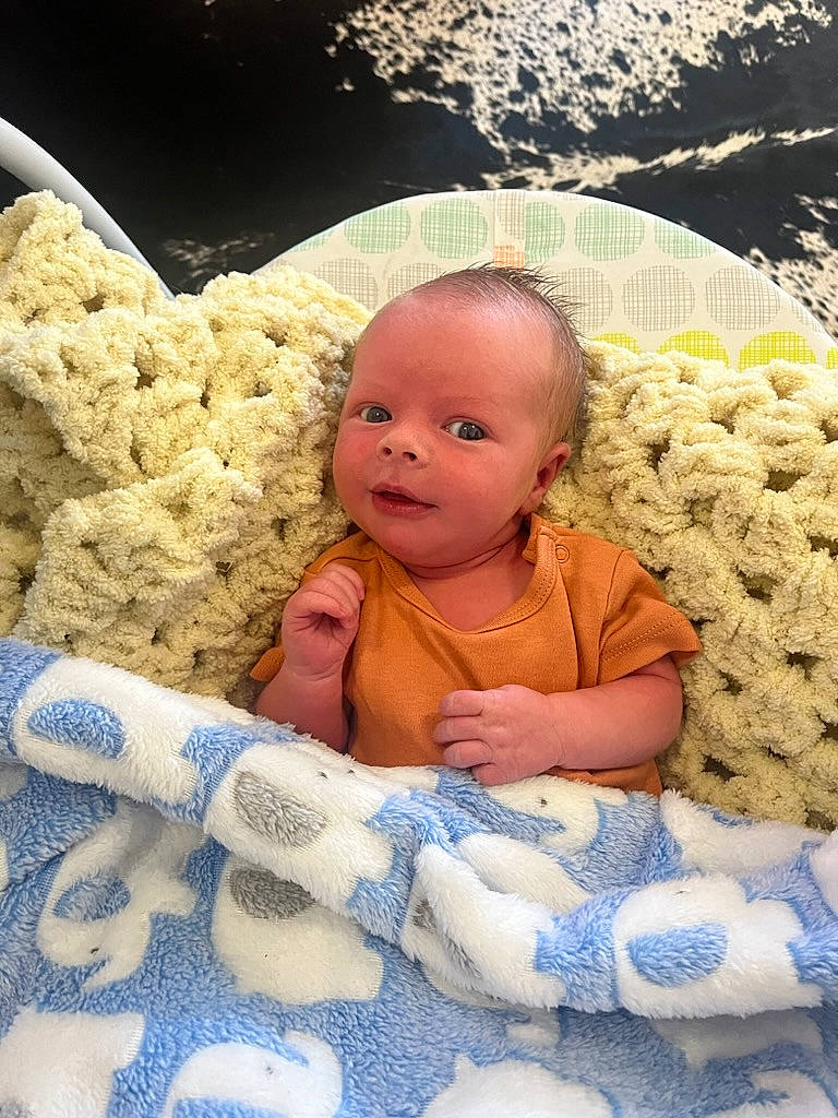 Hunter joined the competition — help win amazing prizes! baby, baby_products, baby_sleeping, baby_toddler_clothing, baby_toys, cheek, child, comfort, happy, headgear, linens, pattern, person, product, room, skin, textile, toddler, toy, white