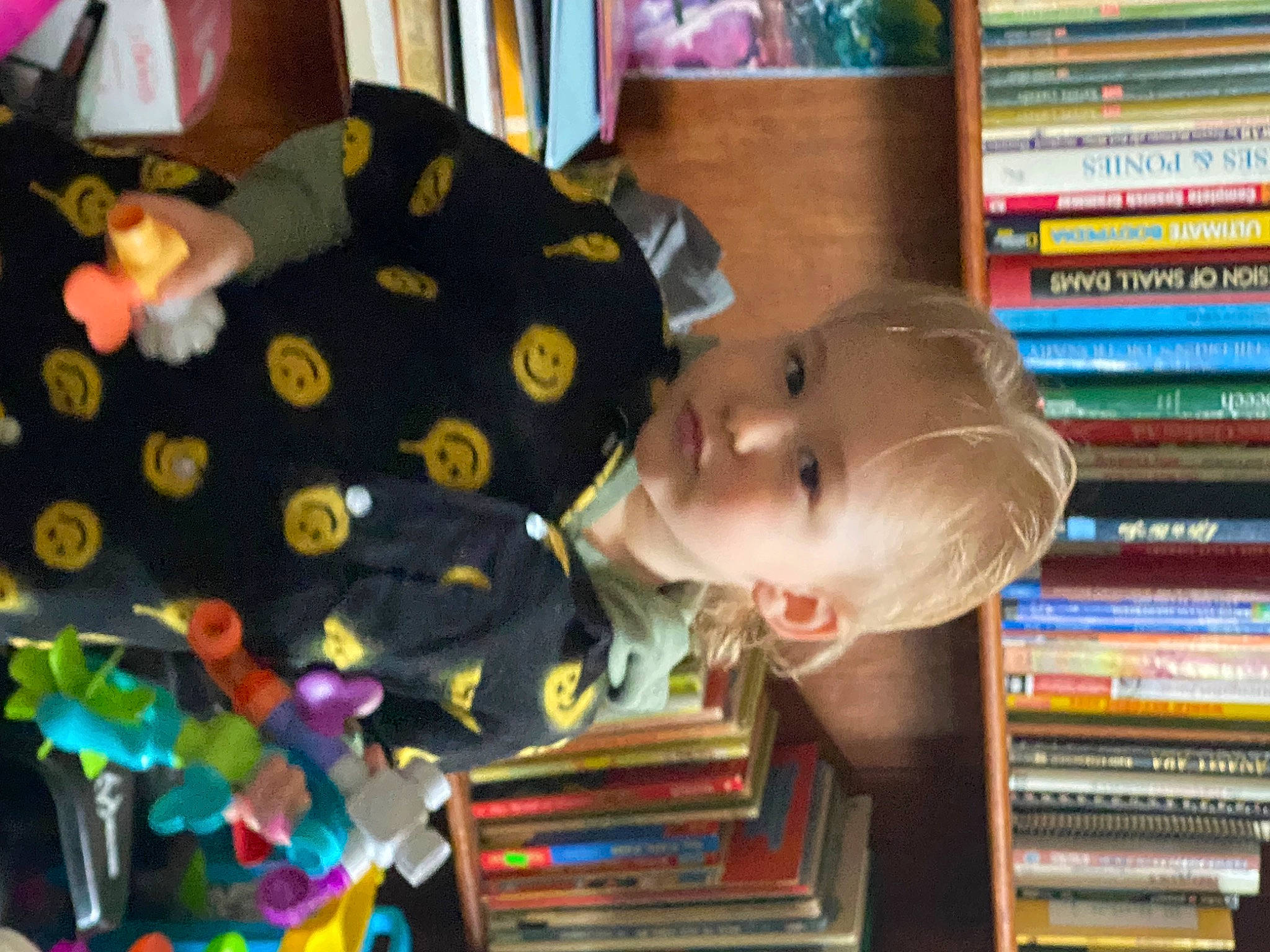 Dominick joined the competition — help win amazing prizes! baby, baby_products, baby_toys, book, bookcase, child, event, fun, person, play, publication, retail, room, shelf, shelving, smile, toddler, toy, tree, wood