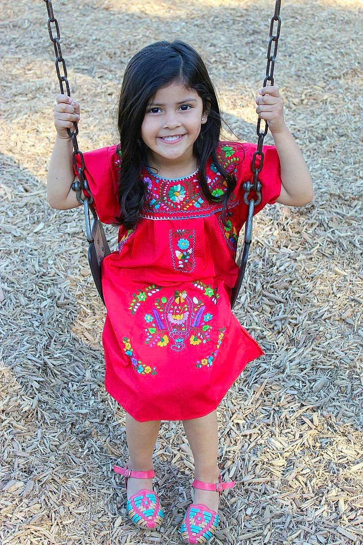 Saida De Pesto Amarelinha joined the competition — help win amazing prizes! child, costume, happy, joy, outdoor_play_equipment, person, pink, play, smile, swing, toddler