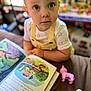 Nova joined the competition — help win amazing prizes! baby, bodypart, book, clothing, crawling, face, finger, hand, head, indoors, library, person, photography, portrait, publication, reading, sitting, student, t_shirt, toy