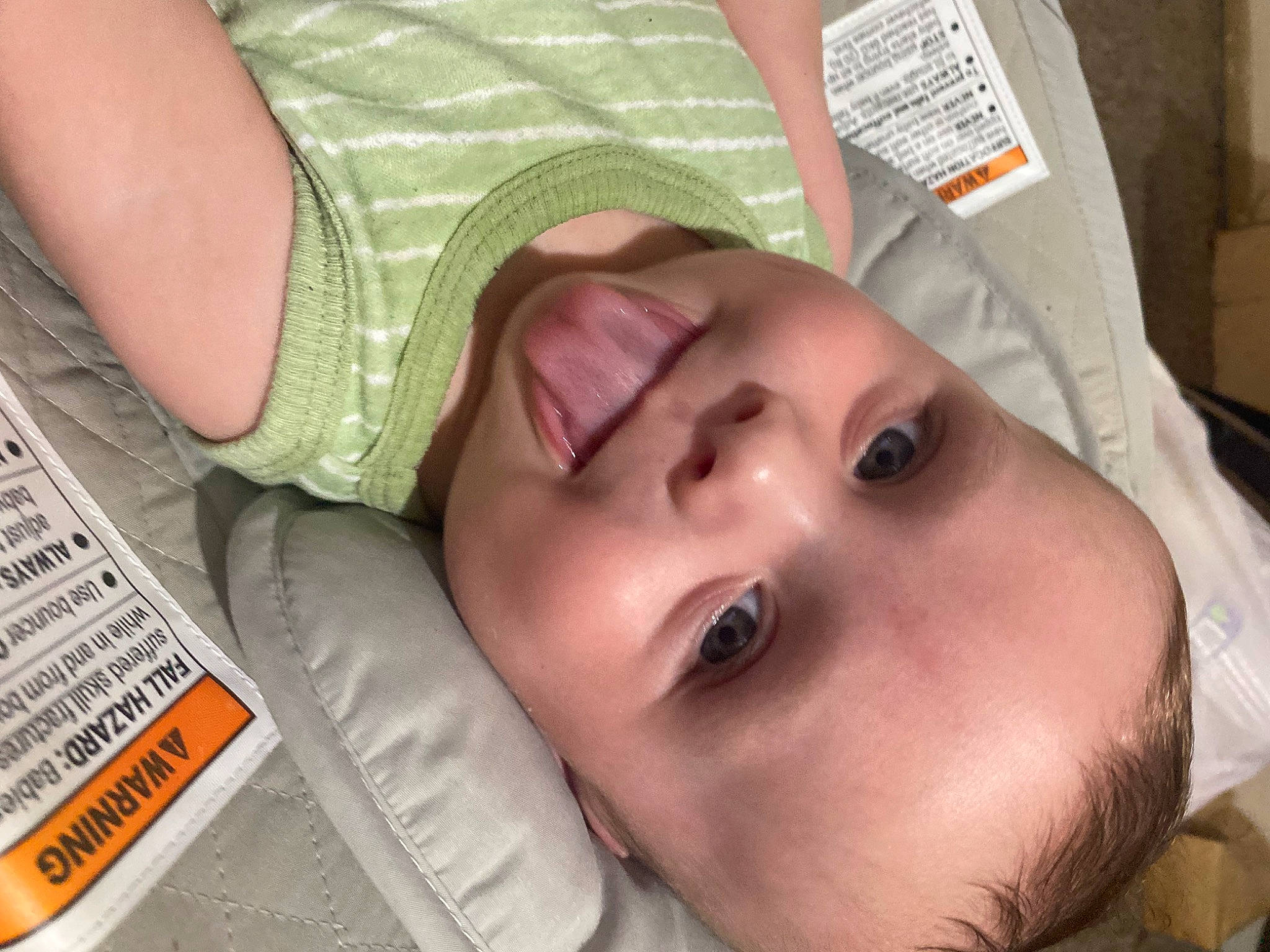 Easton is registered to the contest to win money with this photo: baby, baby_products, baby_toddler_clothing, cheek, child, chin, comfort, eyebrow, eyelash, happy, lip, mouth, nose, organ, person, pink, skin, sleep, throat, toddler