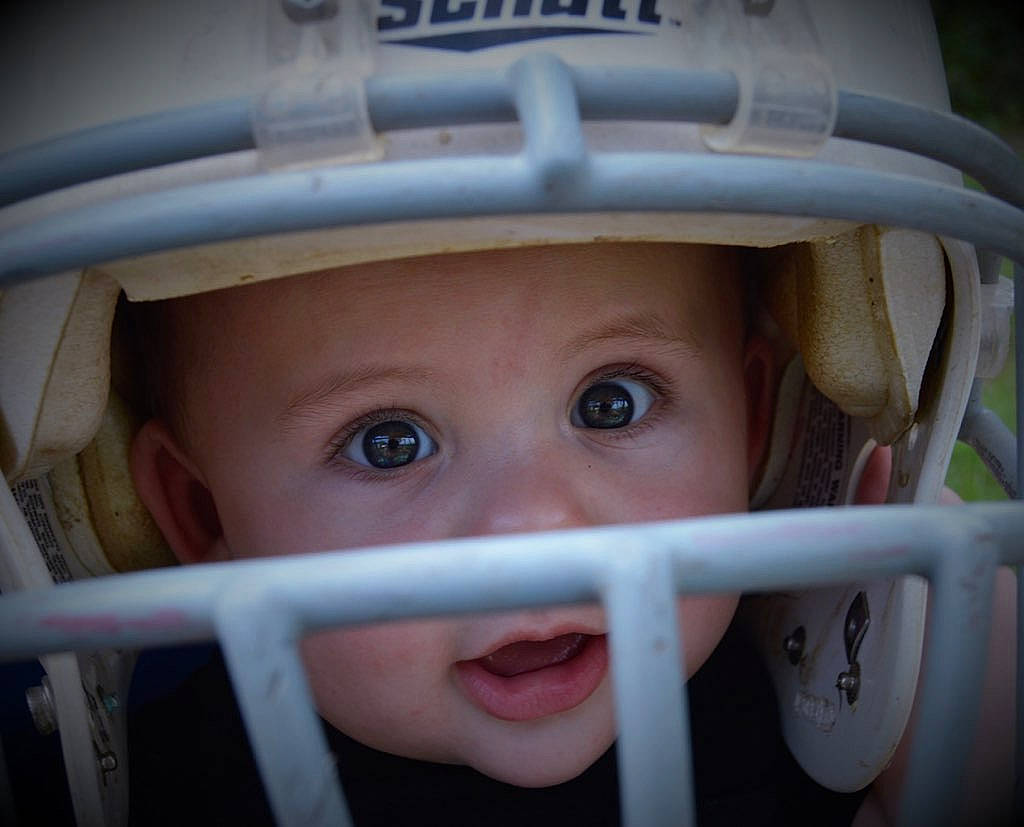 Easton joined the competition — help win amazing prizes! baby, cheek, child, close_up, eyebrow, eyelash, facial_expression, fun, hat, headgear, headwear, helmet, iris, lip, mouth, nose, organ, person, product, skin
