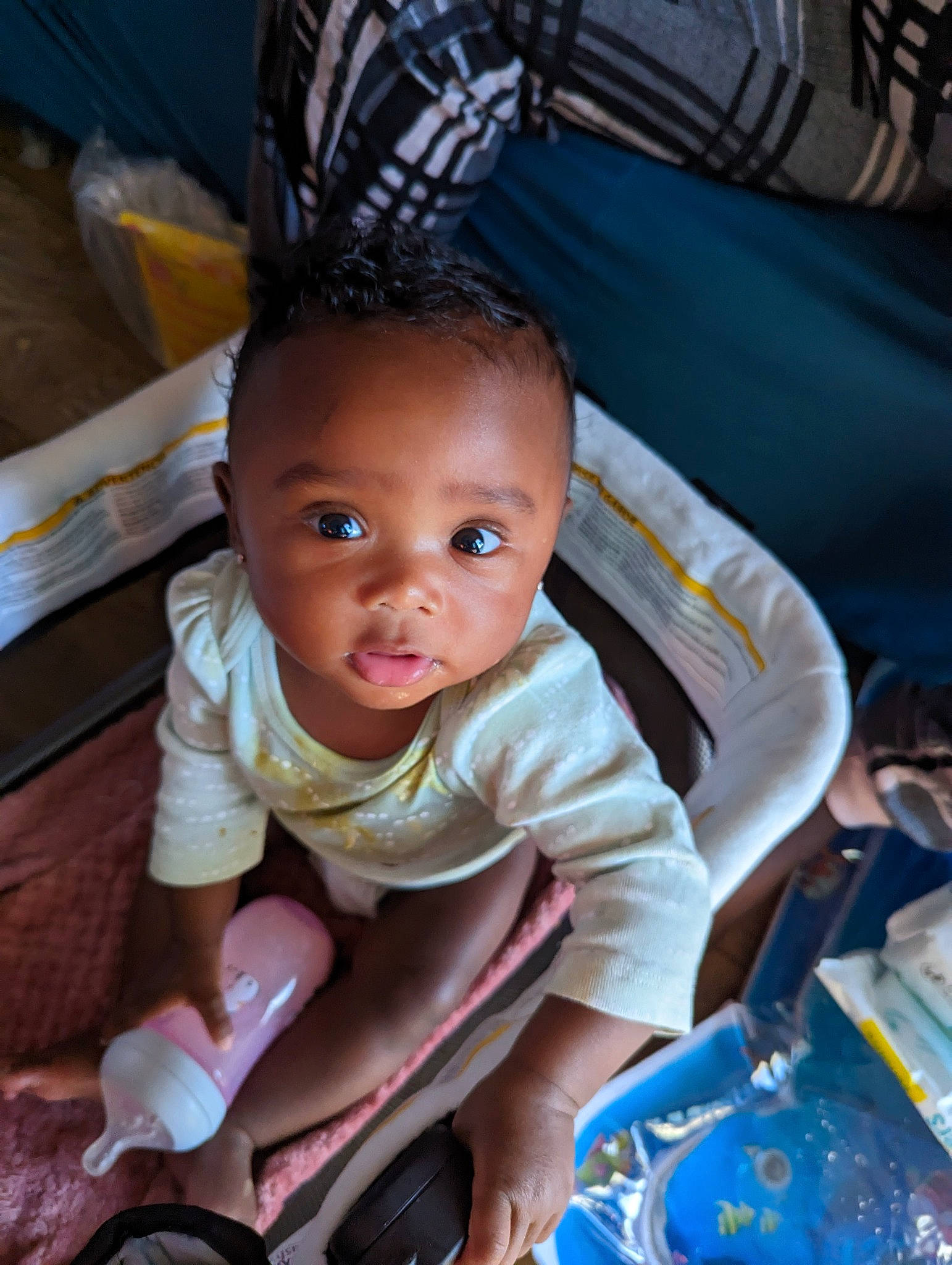 Campbell joined the competition — help win amazing prizes! auto_part, automotive_wheel_system, baby, baby_carriage, baby_products, car_seat, chair, child, eye, flooring, fun, happy, head, leisure, person, room, sitting, smile, toddler, vacation