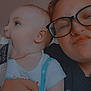 Sky joined the competition — help win amazing prizes! baby, adult, glasses, indoor, selfie, playful, fabric, hand, ring, face, person, child, clothing, dreamcatcher, blue, white, strap, cute, holding, closeup