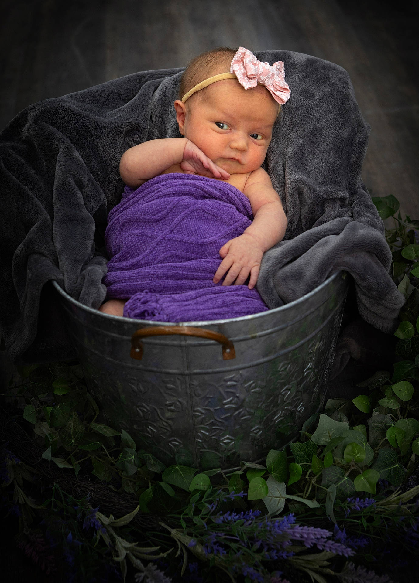 Victoria joined the competition — help win amazing prizes! baby, basket, bathing, bathtub, bed, blanket, bonnet, bucket, clothing, face, happy, hat, head, newborn, person, photography, portrait, smile, towel, tub