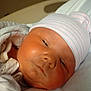 Lucas joined the competition — help win amazing prizes! newborn, baby, infant, hospital, blanket, hat, bed, sleeping, face, skin, closeup, person, cute, child, resting, soft, warm, hospital_bed, newborn_hat, wrapped