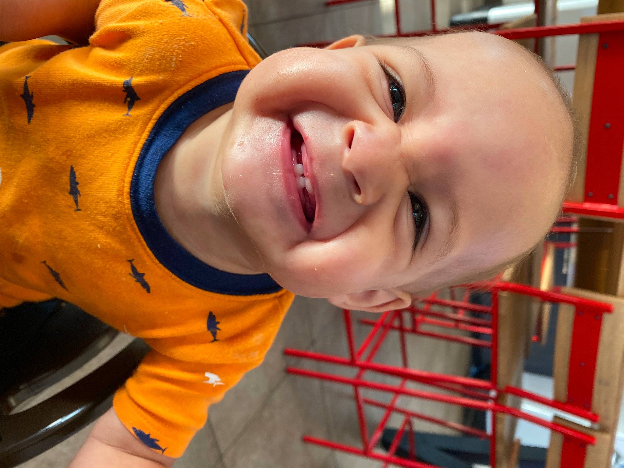 Elija is registered to the contest to win money with this photo: child, joy, mouth, nose, person, smile, toddler