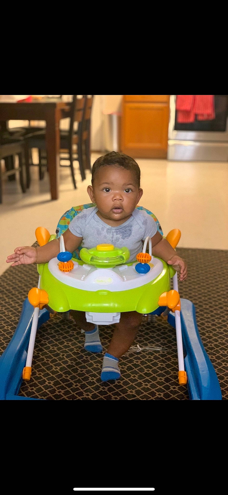Kyro is registered to the contest to win money with this photo: baby, baby_products, baby_toddler_clothing, baby_toys, child, person, plastic, play, product, sitting, sock, toddler, toy