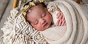 Brielle joined the competition — help win amazing prizes! baby, blanket, child, cozy, cute, delicate, face, flower_crown, hand, indoors, infant, knit, newborn, peaceful, portrait, resting, sleeping, soft_texture, teddy_bear, wrapped