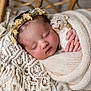Brielle joined the competition — help win amazing prizes! baby, blanket, child, cozy, cute, delicate, face, flower_crown, hand, indoors, infant, knit, newborn, peaceful, portrait, resting, sleeping, soft_texture, teddy_bear, wrapped