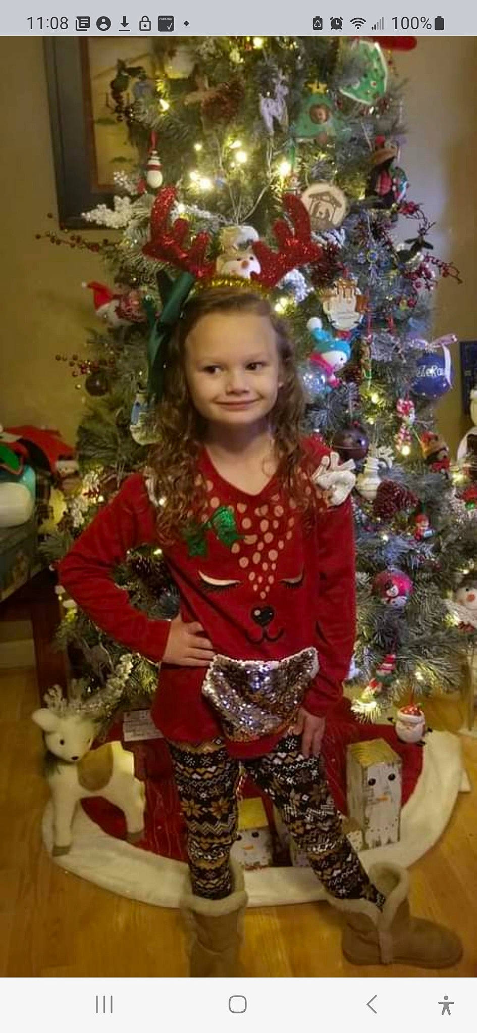 Dezeray joined the competition — help win amazing prizes! christmas, christmas_decoration, christmas_ornament, christmas_tree, event, fashion_design, fun, happy, holiday, holiday_ornament, joy, ornament, person, plant, sleeve, smile, snapshot, standing, toddler, tradition