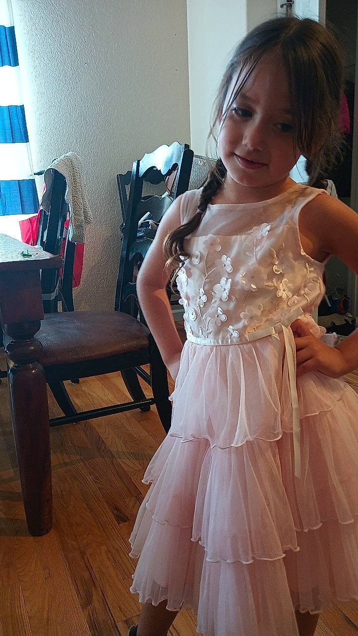 Leilani is registered to the contest to win money with this photo: bridal_accessory, bridal_clothing, bridal_party_dress, day_dress, dress, embellishment, eye, face, fashion_design, flooring, formal_wear, gown, hair, happy, headpiece, iris, joy, neck, person, smile