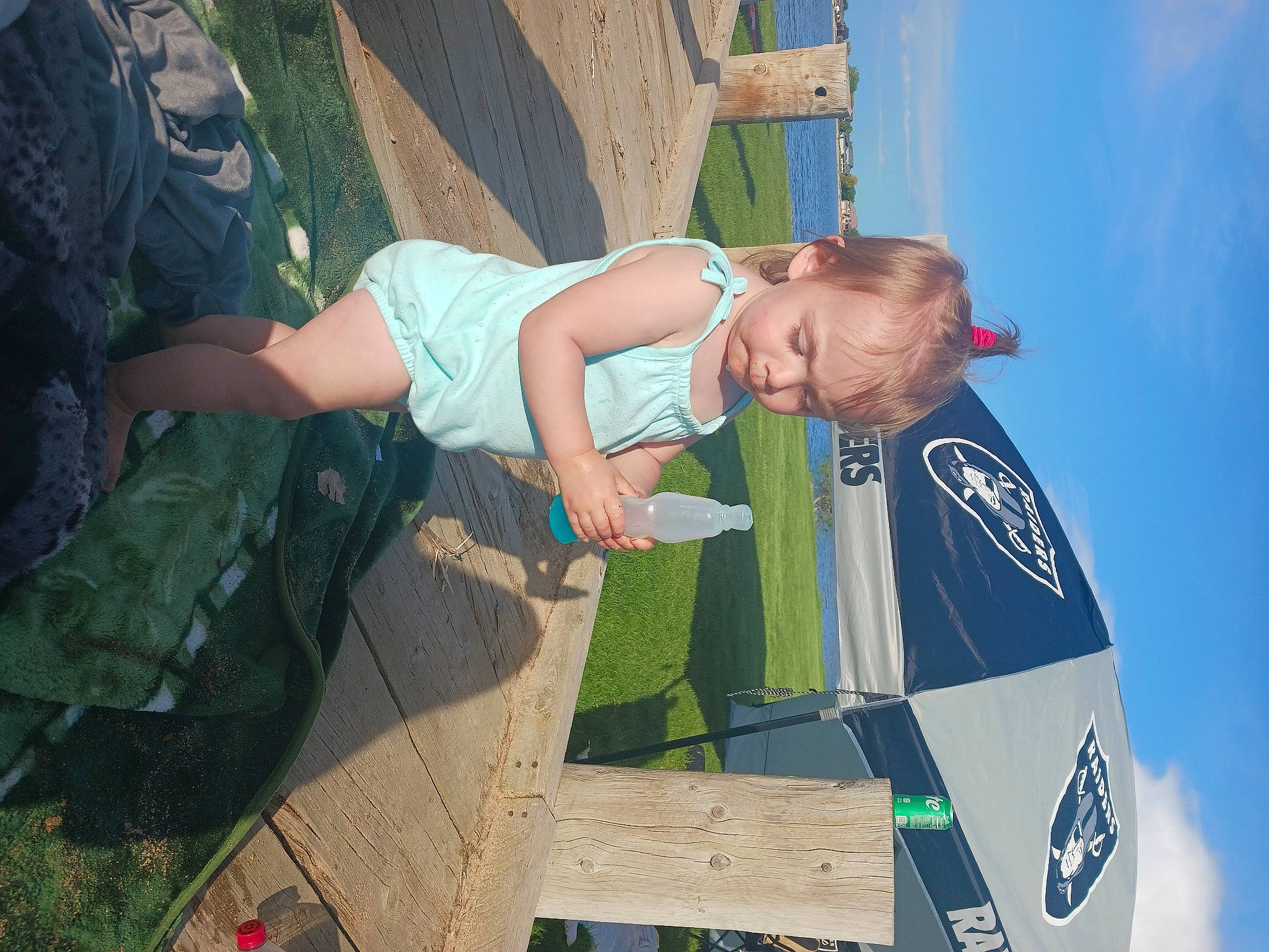 Neveah joined the competition — help win amazing prizes! automotive_exterior, baby, child, cloud, fun, grass, leisure, pattern, person, play, recreation, sandal, shorts, sky, smile, t_shirt, toddler, tree, vacation, vehicle_door