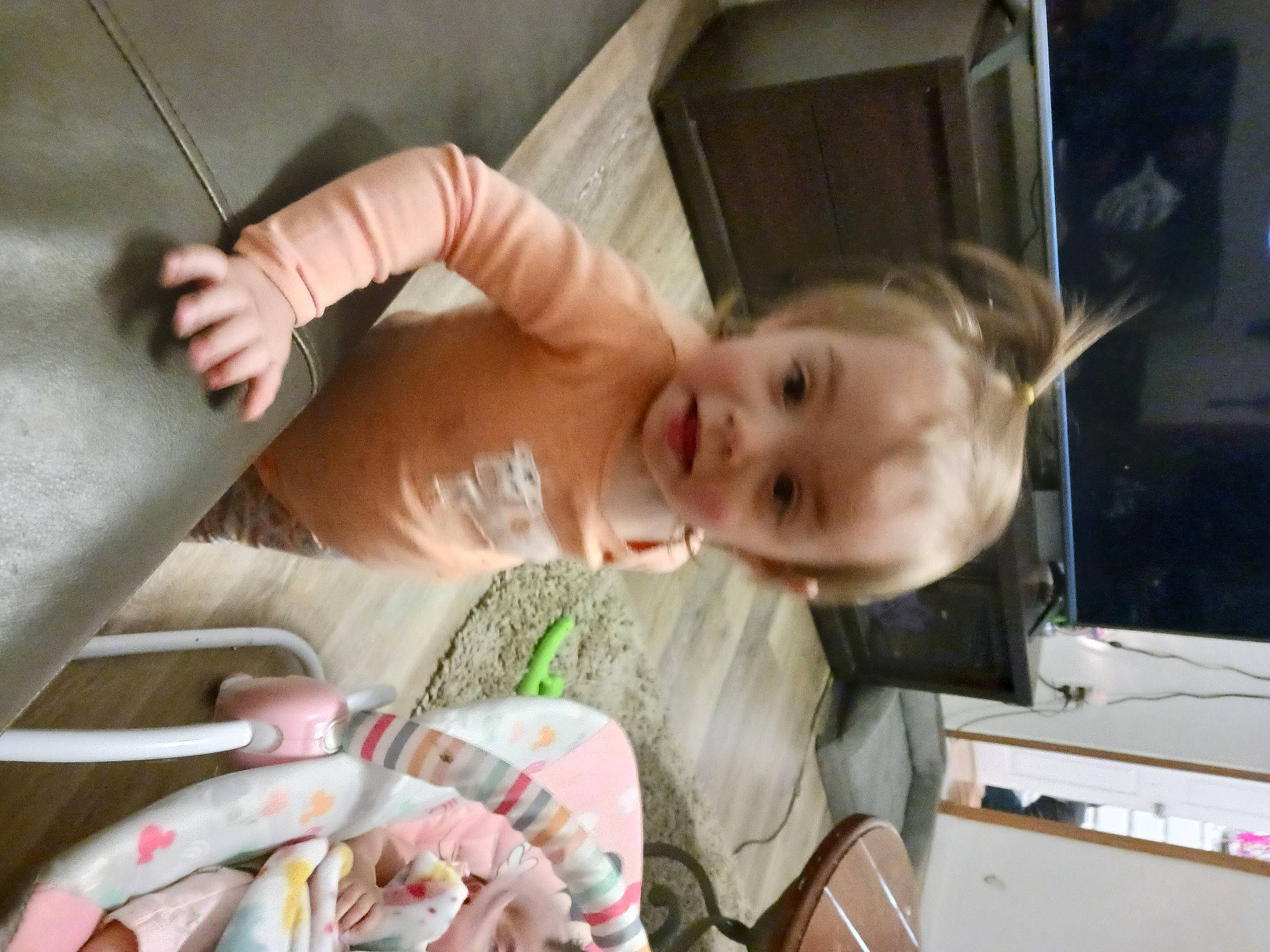 Neveah is registered to the contest to win money with this photo: abdomen, baby, baby_products, barechested, cheek, chest, child, comfort, navel, person, room, sleep, smile, toddler, wood