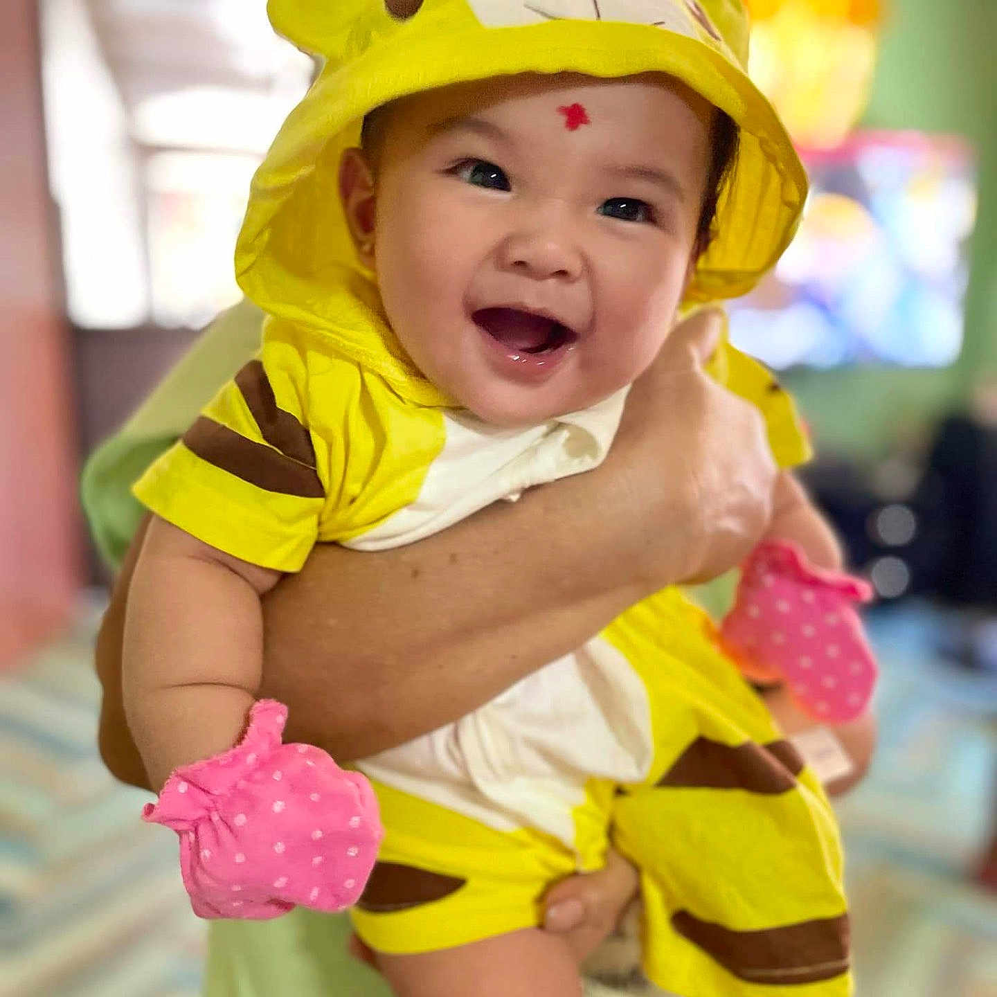 Tori Amber joined the competition — help win amazing prizes! accessories, baby, babylaughing, bracelet, clothing, coat, costume, dress, face, glove, happy, hat, head, indoors, jewelry, people, person, photography, portrait, smile