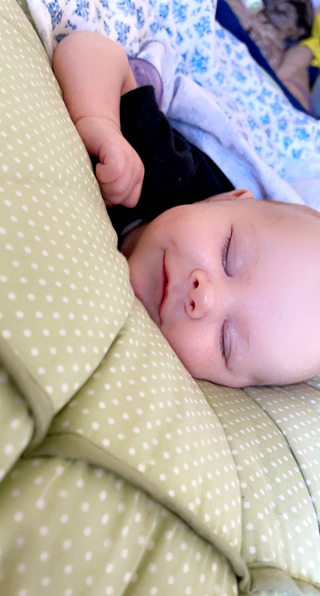 Harlynn is registered to the contest to win money with this photo: baby, baby_products, baby_sleeping, baby_toddler_clothing, bedtime, cheek, child, close_up, comfort, eyelash, finger, linens, lip, nail, nap, pattern, person, skin, sleep, sleeve