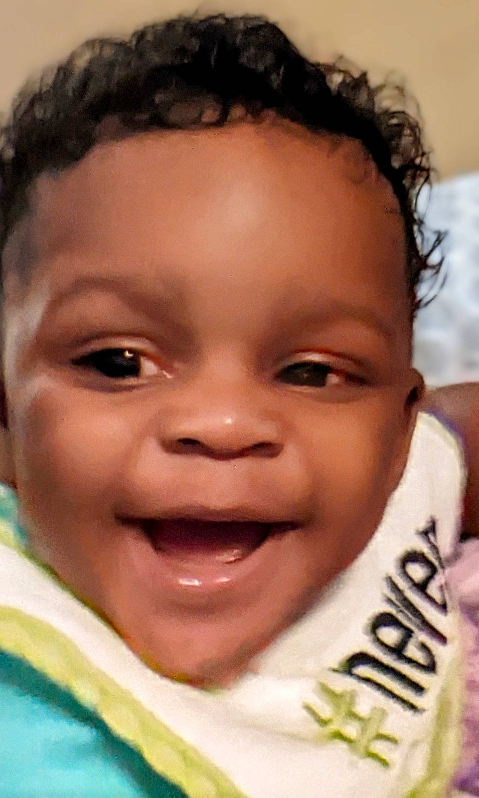 Da' Miri is registered to the contest to win money with this photo: baby, cheek, child, chin, ear, eyebrow, eyelash, forehead, hairstyle, happy, iris, jaw, joy, lip, mouth, nose, organ, person, skin, smile