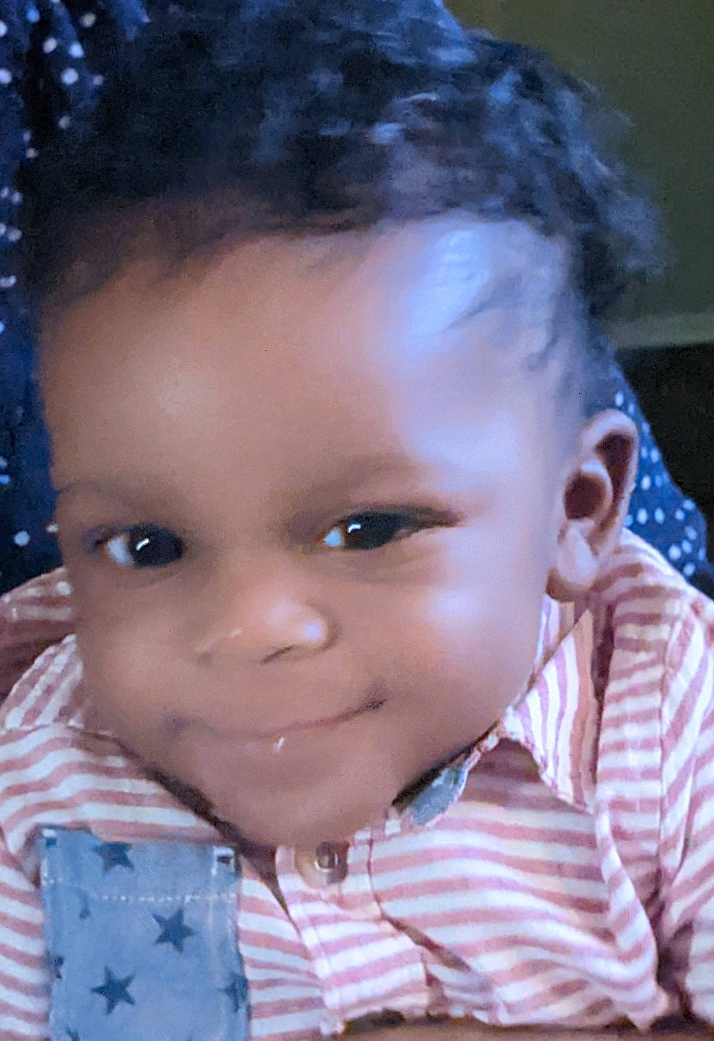 Da' Miri is registered to the contest to win money with this photo: baby_toddler_clothing, blue, cheek, chin, collar, cool, ear, eyebrow, flash_photography, forehead, hairstyle, happy, head, iris, joy, lip, nose, organ, person, skin