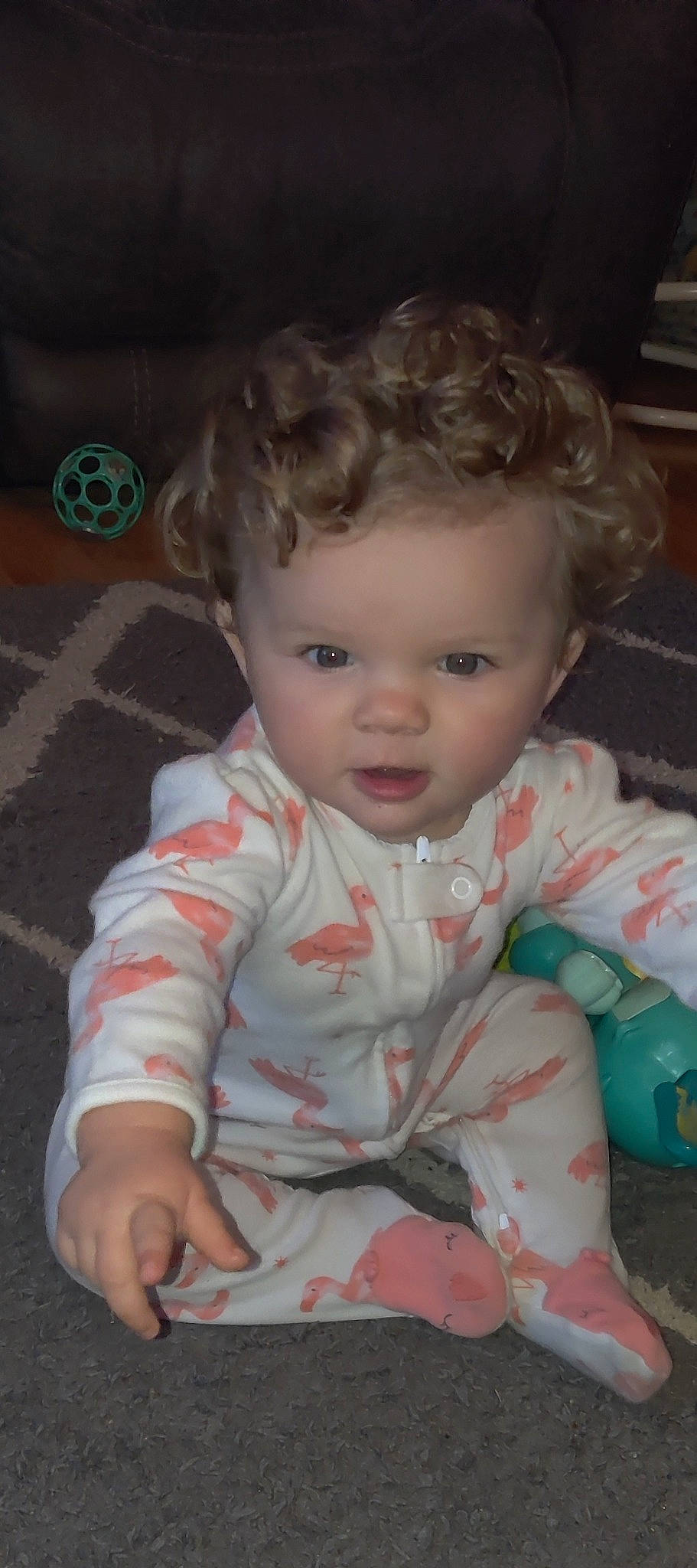 Paizlee is registered to the contest to win money with this photo: baby, baby_toddler_clothing, cheek, chin, dress, eye, eyebrow, face, flooring, hair, head, human_body, iris, lip, mouth, nose, person, skin, sleeve, smile