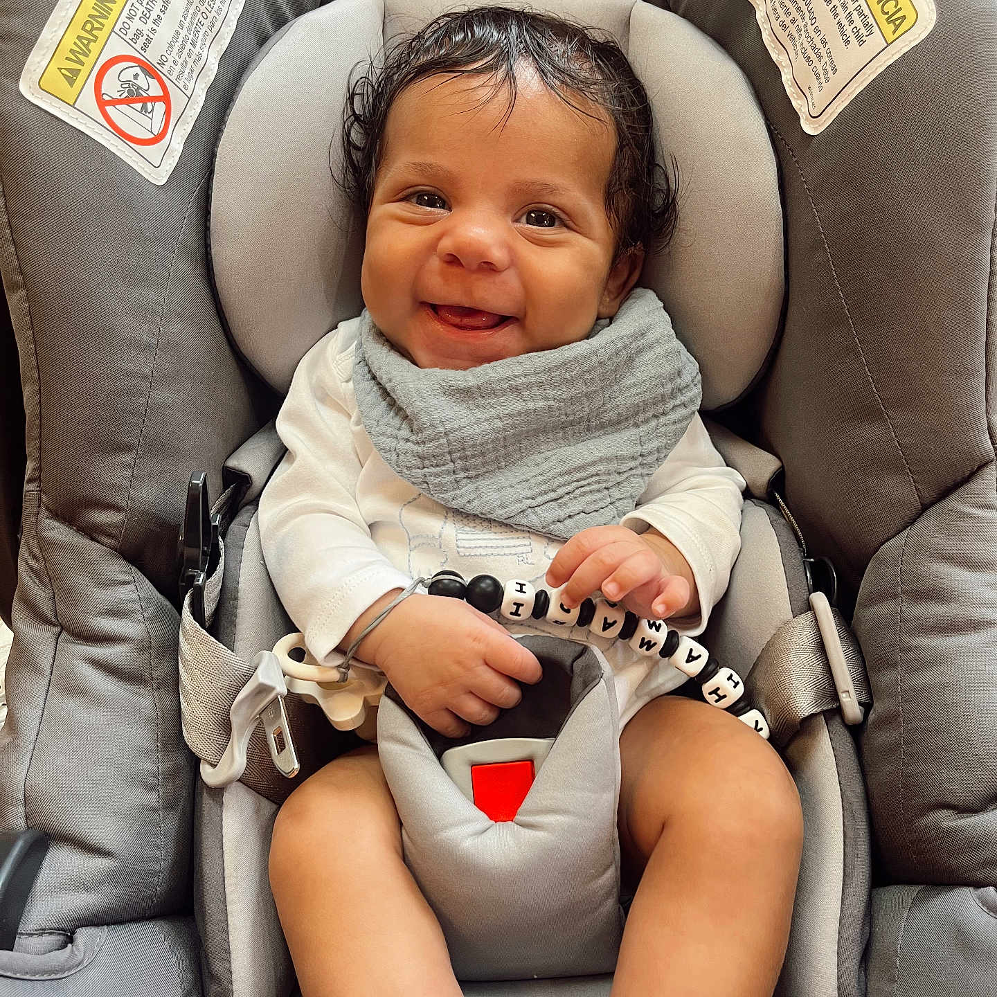 Khamari joined the competition — help win amazing prizes! baby, babylaughing, bodypart, car, car_interior, carseat, cushion, face, finger, furniture, happy, head, homedecor, person, photography, portrait, sitting, smile, transportation, vehicle