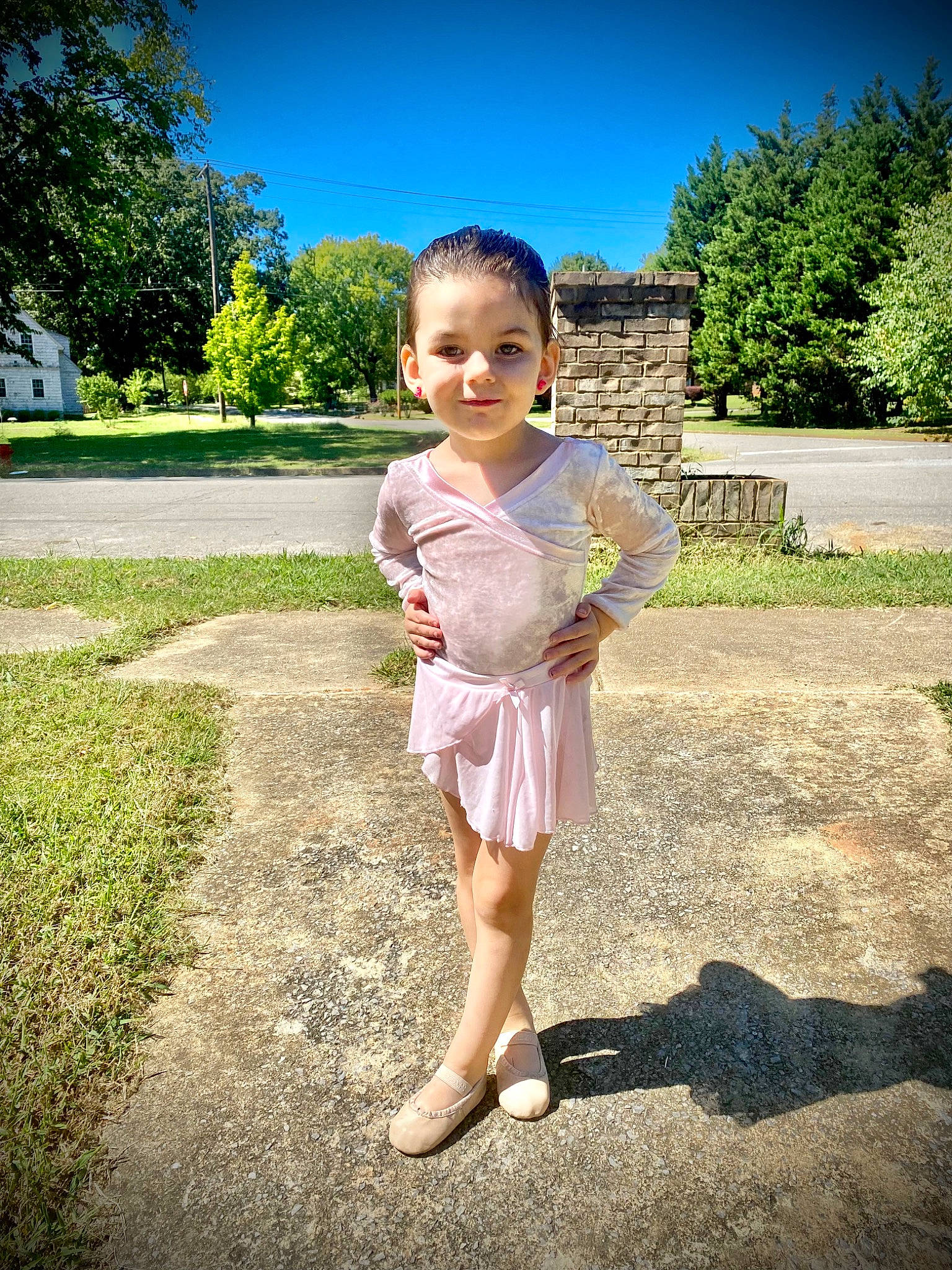 Sophie Mae is registered to the contest to win money with this photo: barefoot, child, flash_photography, fun, grass, happy, joy, landscape, leaf, leisure, people_in_nature, person, plant, public_space, shoe, sky, standing, summer, sunlight, toddler