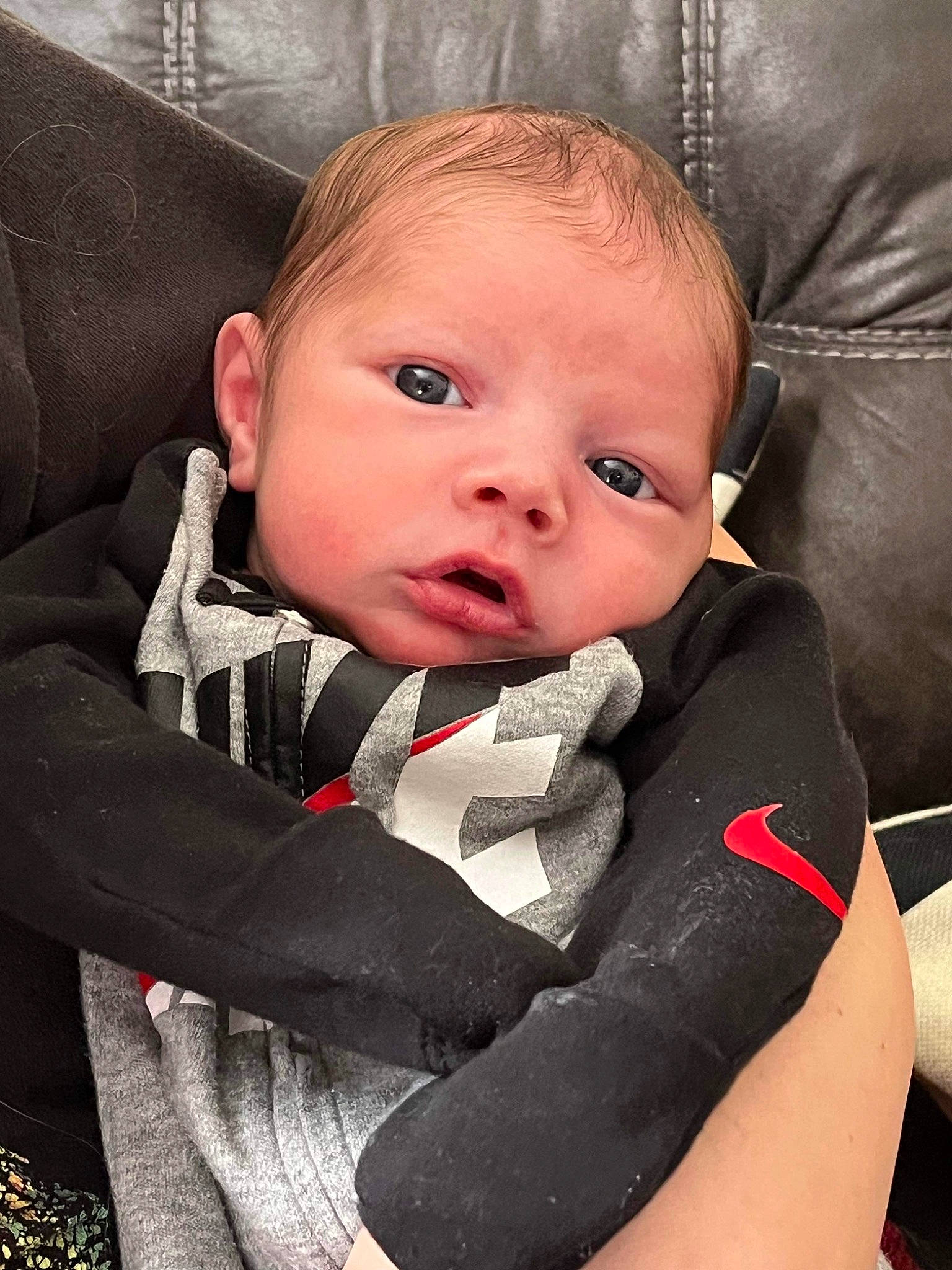 Arlo joined the competition — help win amazing prizes! baby, baby_carriage, baby_in_car_seat, baby_products, baby_safety, baby_toddler_clothing, car_seat, carmine, cheek, child, chin, comfort, eye, iris, person, personal_protective_equipment, product, seat_belt, sitting, skin