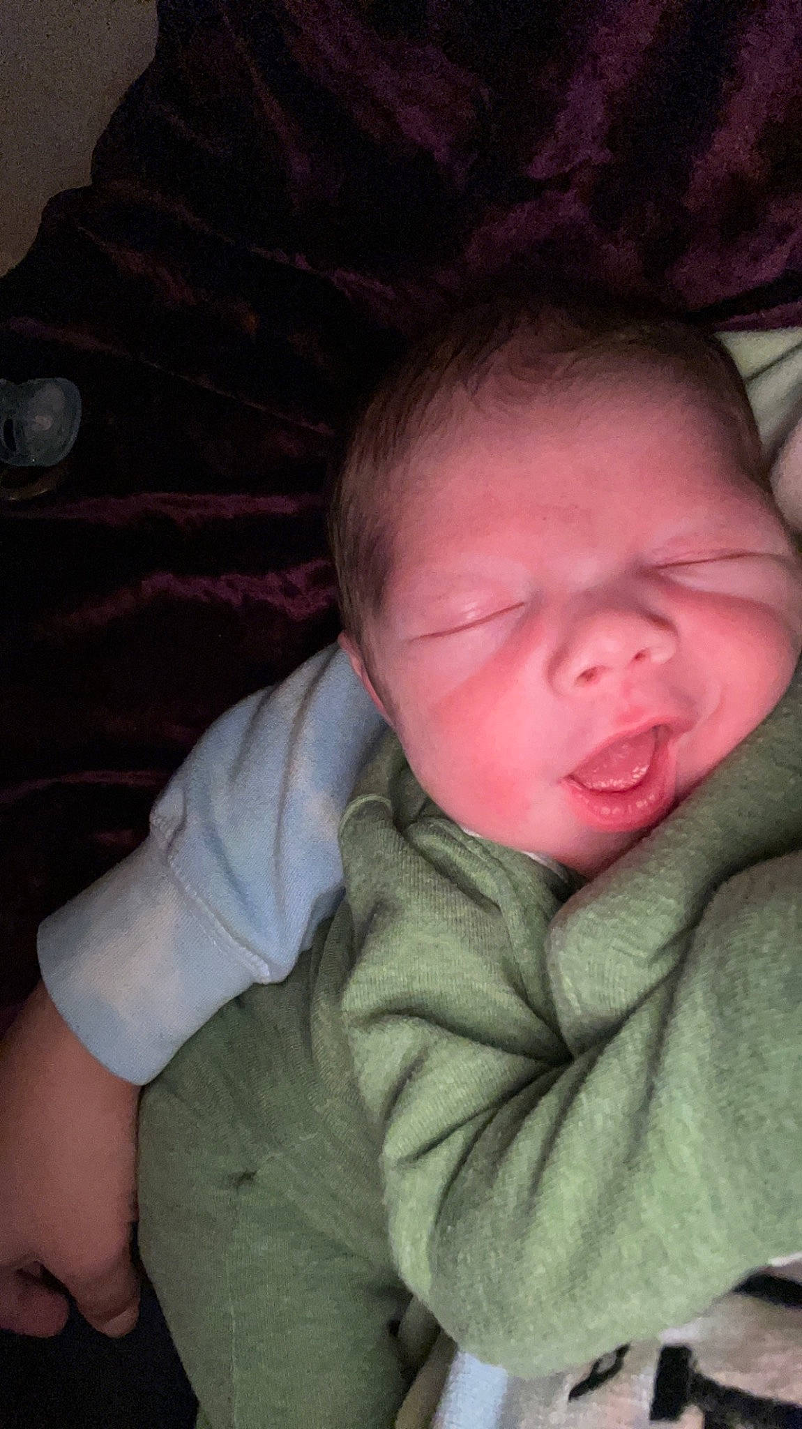 Arlo is registered to the contest to win money with this photo: baby, baby_toddler_clothing, cheek, child, chin, comfort, ear, eye, eyebrow, finger, forehead, head, iris, lip, mouth, neck, nose, person, skin, sleeve