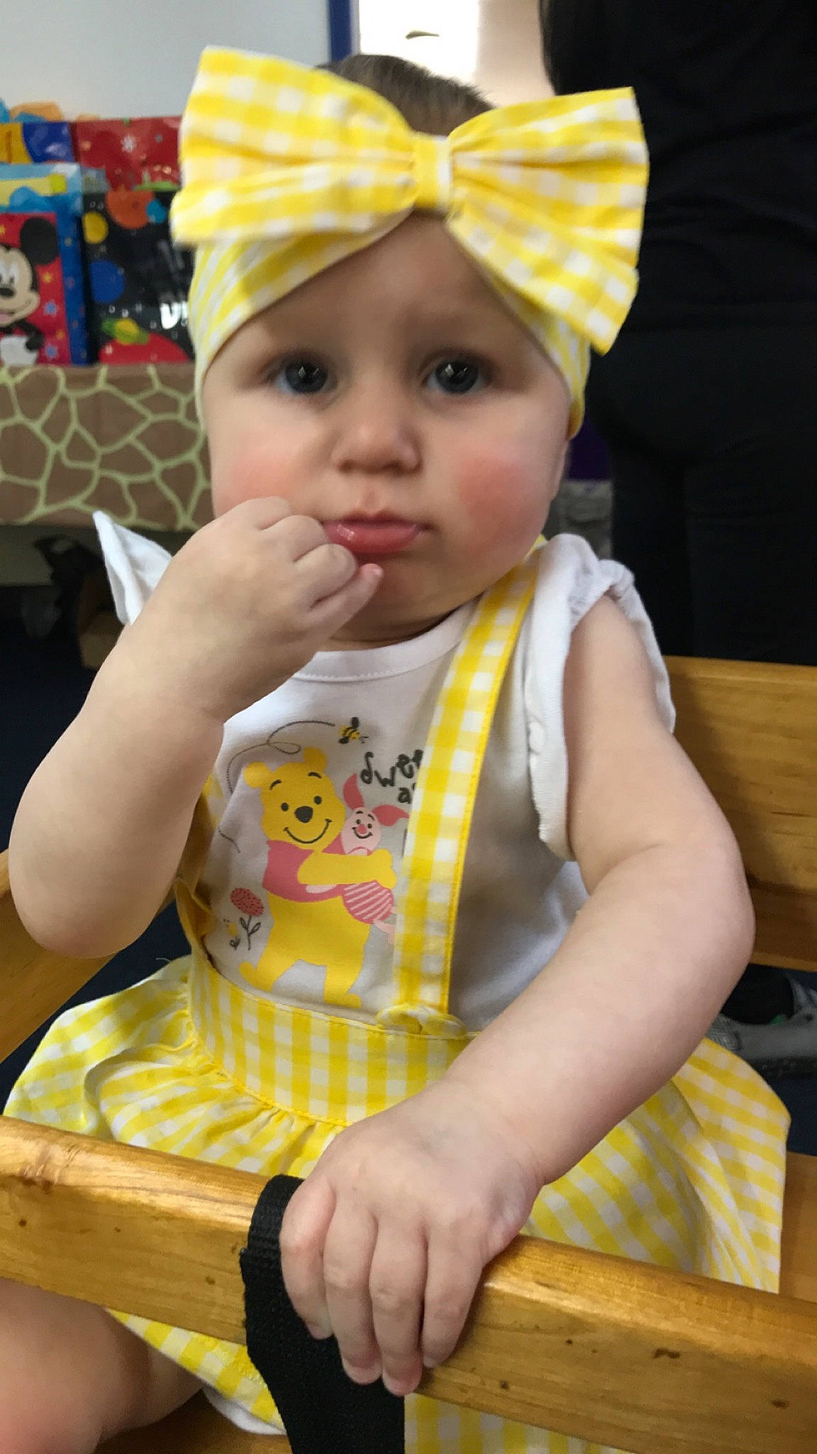 Kinsley is registered to the contest to win money with this photo: baby, baby_products, baby_toddler_clothing, cap, child, costume_hat, face, fashion_accessory, fun, grass, happy, headwear, leisure, party_hat, party_supply, person, personal_protective_equipment, photograph, sitting, skin