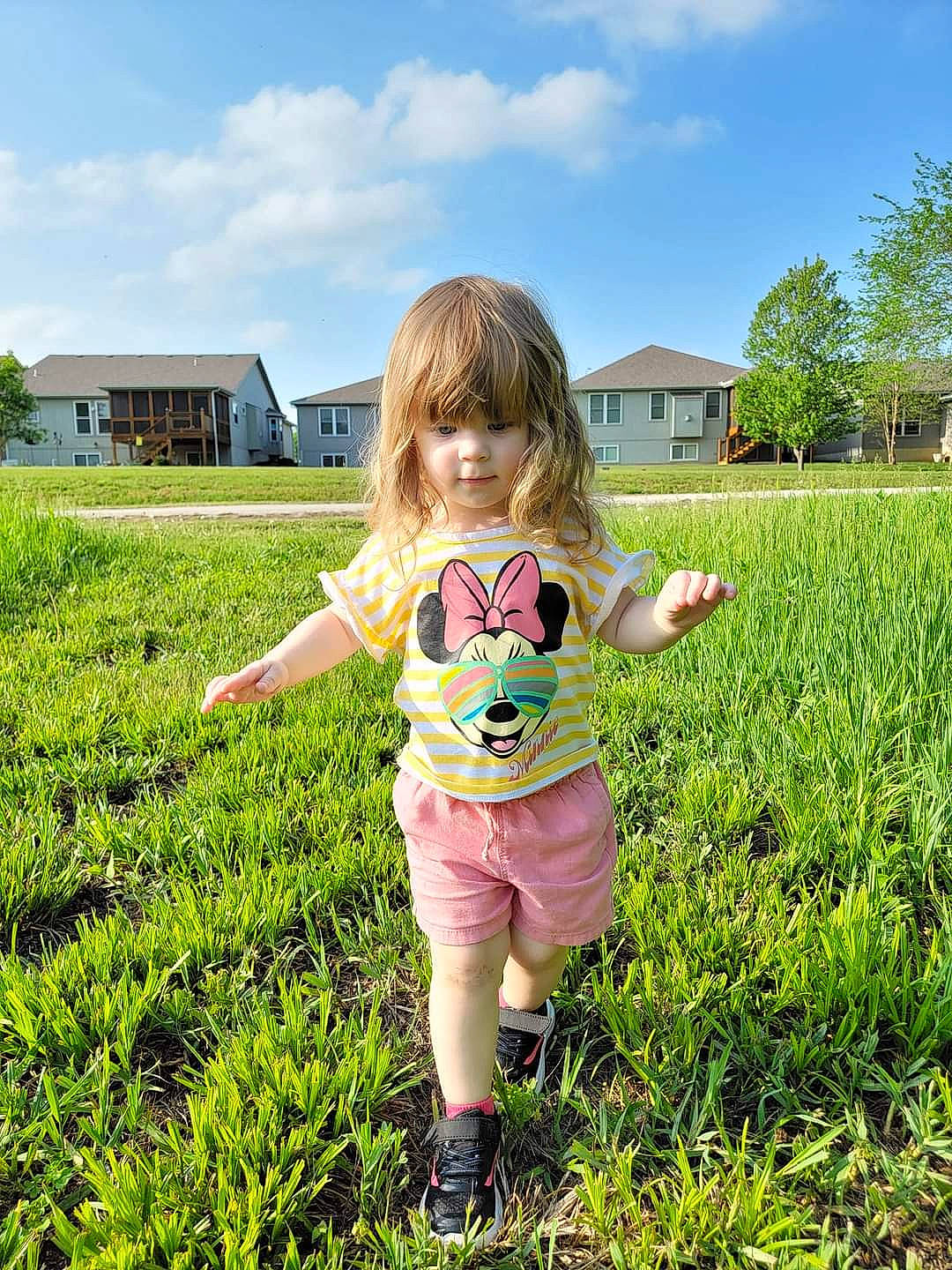 Evelynn joined the competition — help win amazing prizes! agriculture, baby_toddler_clothing, child, cloud, field, fun, garden, grass, grassland, happy, landscape, lawn, meadow, people_in_nature, person, plant, prairie, sky, summer, toddler