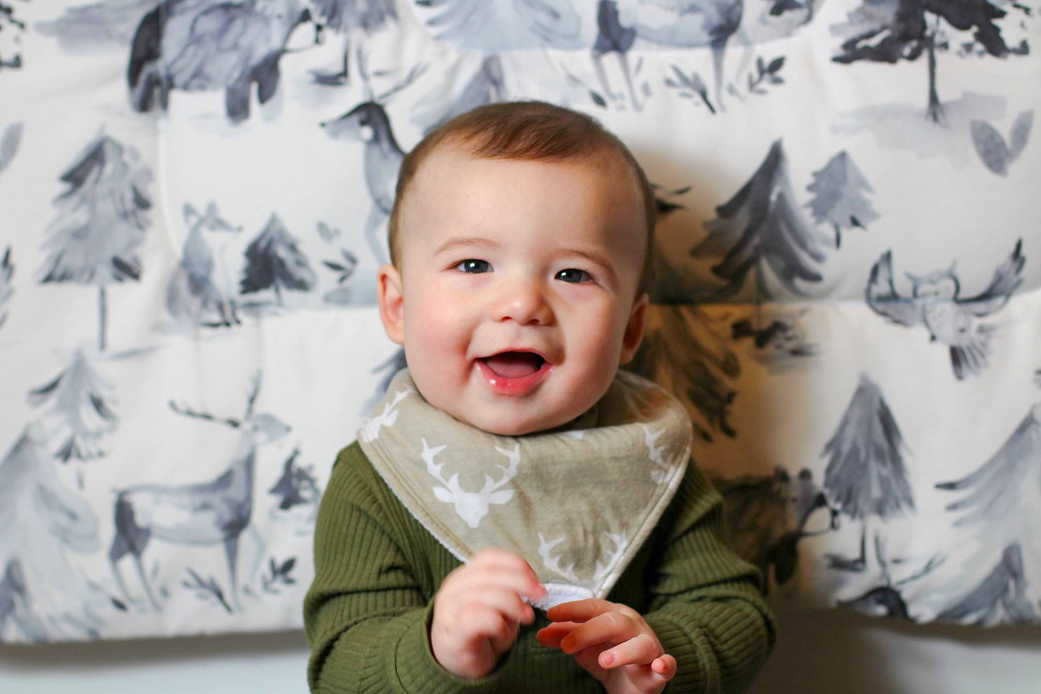 Nash joined the competition — help win amazing prizes! baby, baby_toddler_clothing, cheek, eye, face, facial_expression, flash_photography, gesture, hair, happy, head, human, iris, people, person, product, skin, sleeve, smile, textile