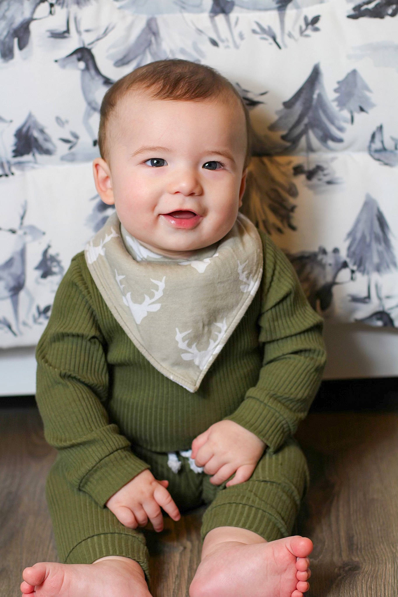 Nash joined the competition — help win amazing prizes! baby, baby_toddler_clothing, cheek, chin, eye, face, gesture, hair, hairstyle, head, iris, lip, mammal, nose, outerwear, person, skin, sleeve, smile, standing