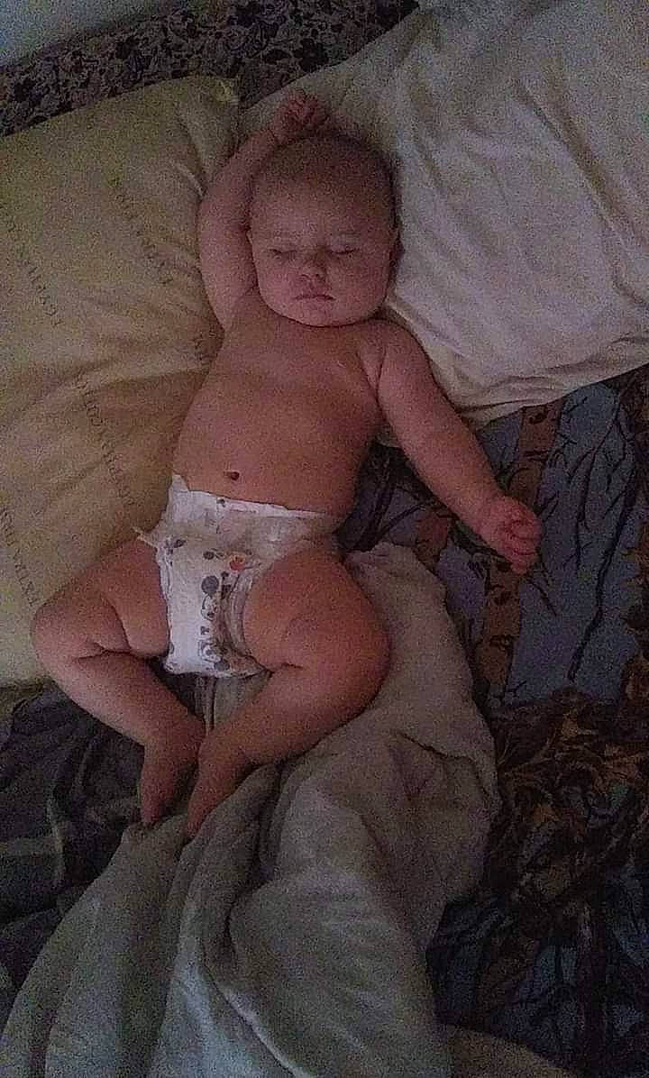 Delylah is registered to the contest to win money with this photo: baby, child, person, smile, toddler, trunk