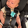 Briggs is registered to the contest to win money with this photo: baby, infant, car_seat, safety_harness, pacifier, striped_clothing, child, seatbelt, cute, young_child, infant_boy, indoors, sitting, child_safety, car_safety, black_car_seat, relaxed, baby_hands, small_fingers, toddler