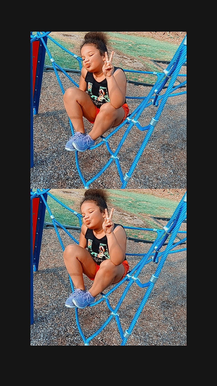 Vanessa joined the competition — help win amazing prizes! barefoot, blue, chest, child, clothing, electric_blue, flash_photography, fun, happy, human_leg, knee, leg, leisure, muscle, nonbuilding_structure, people_in_nature, person, recreation, sitting, swing