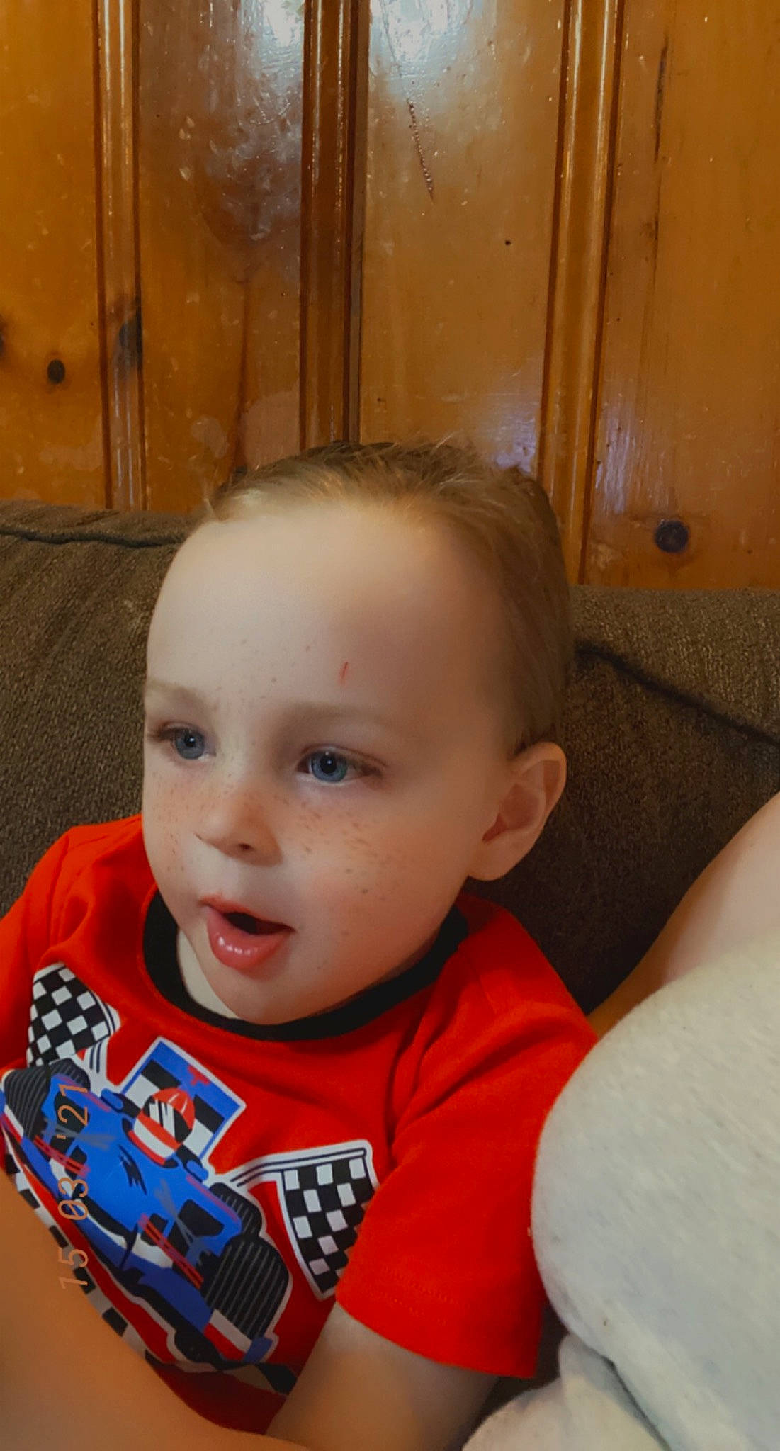 Jd is registered to the contest to win money with this photo: baby_toddler_clothing, cheek, chin, ear, eye, eyebrow, forehead, hair, human_body, iris, lip, mouth, neck, nose, orange, person, shoulder, skin, sleeve, smile