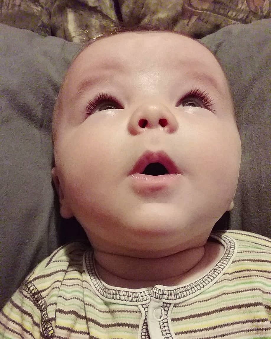 Kolten joined the competition — help win amazing prizes! baby, baby_making_funny_faces, cheek, child, chin, close_up, eye, eyebrow, eyelash, face, facial_expression, forehead, head, jaw, lip, mouth, nose, person, skin, smile
