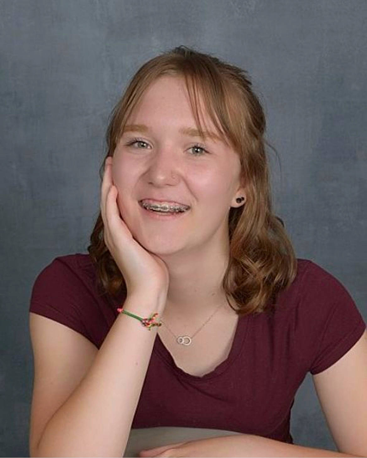 Raeann is registered to the contest to win money with this photo: arm, cheek, elbow, eye, eyebrow, eyelash, flash_photography, forehead, fun, gesture, hairstyle, happy, iris, jewellery, joy, layered_hair, lip, nose, person, sleeve