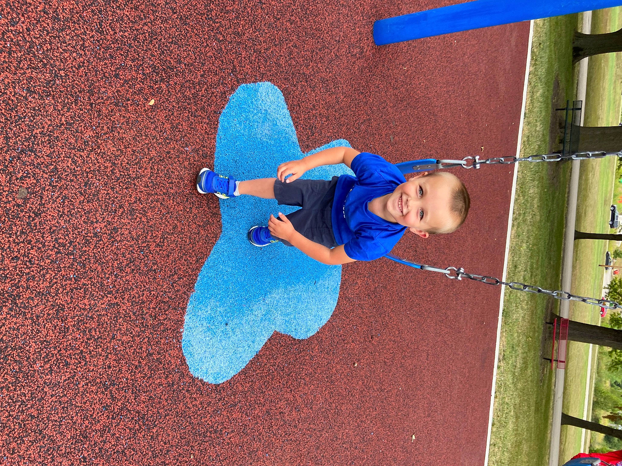 Keith joined the competition — help win amazing prizes! asphalt, baby_toddler_clothing, baseball_cap, cap, child, city, concrete, electric_blue, fun, hat, joy, leisure, outdoor_play_equipment, paint, person, play, playground, recreation, shadow, t_shirt