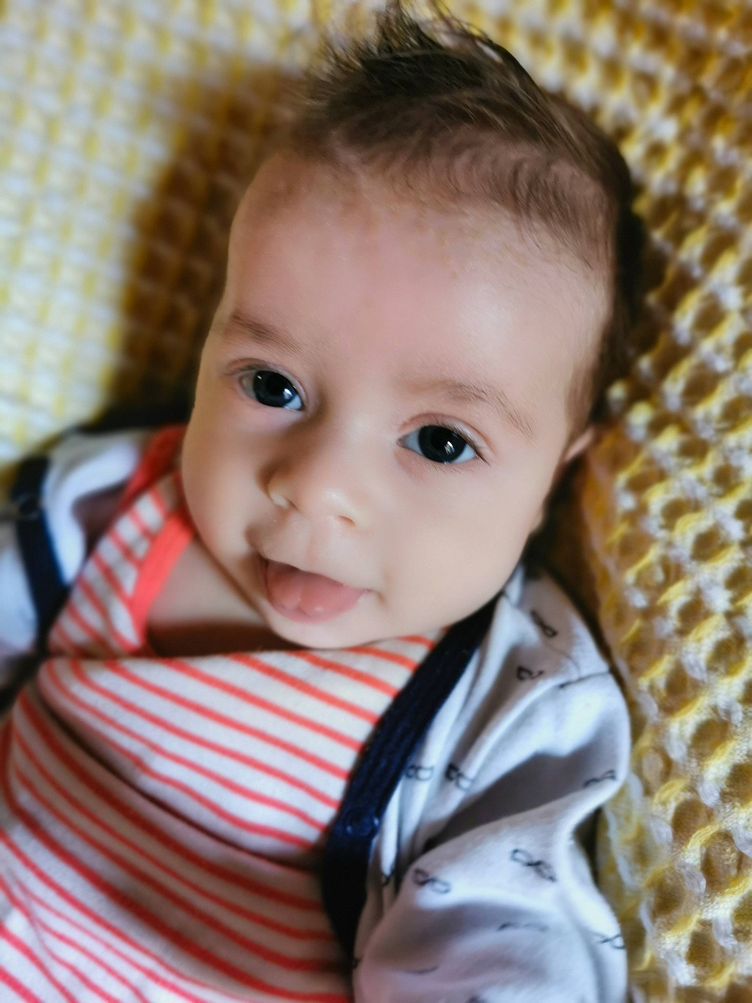 Nicholas joined the competition — help win amazing prizes! baby, baby_toddler_clothing, blond, brown_hair, cheek, child, chin, collar, comfort, eye, eyebrow, eyelash, iris, lip, nose, pattern, person, skin, sleeve, toddler